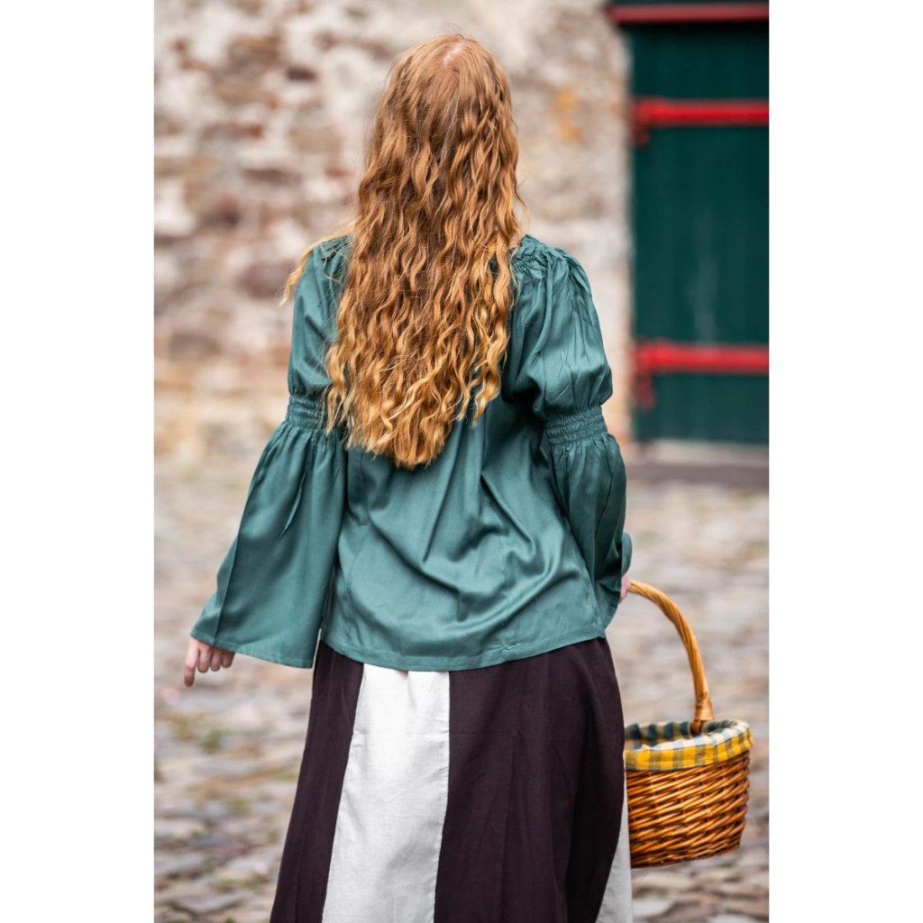 Bluse "Emma" Grün - die Klassische Mittelalterbluse