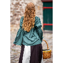 Bluse "Emma" Grün - die Klassische Mittelalterbluse