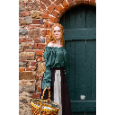 Bluse "Emma" Grün - die Klassische Mittelalterbluse