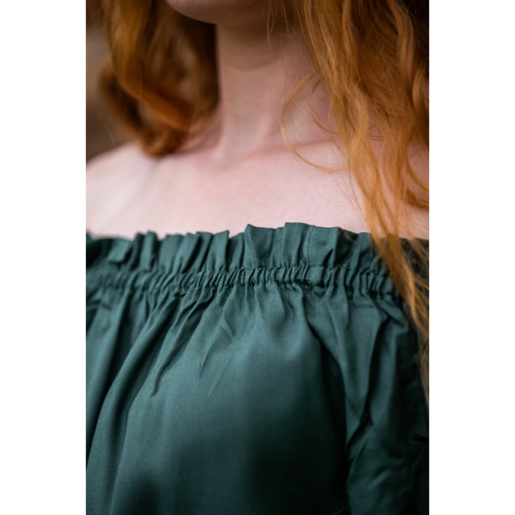 Bluse "Emma" Grün - die Klassische Mittelalterbluse