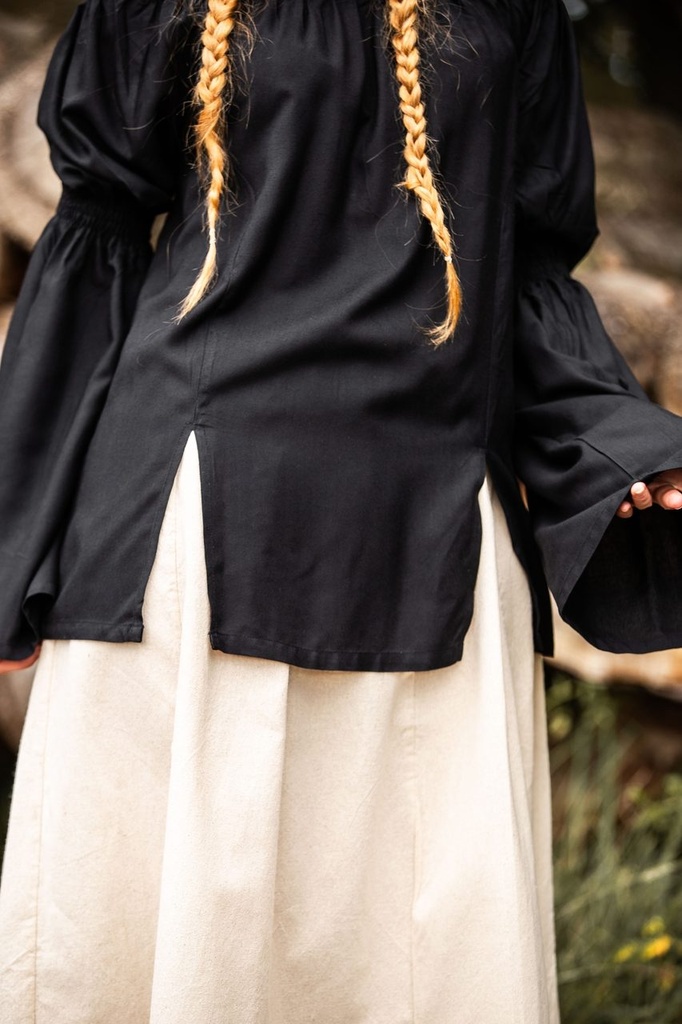 Bluse "Emma" Schwarz - die Klassische Mittelalterbluse