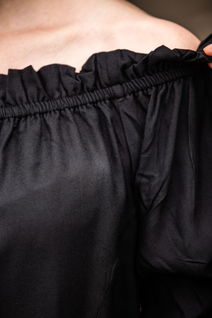 Bluse "Emma" Schwarz - die Klassische Mittelalterbluse