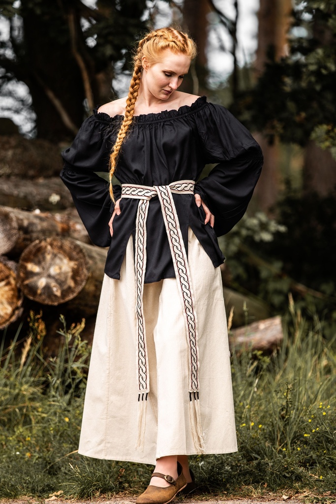 Bluse "Emma" Schwarz - die Klassische Mittelalterbluse