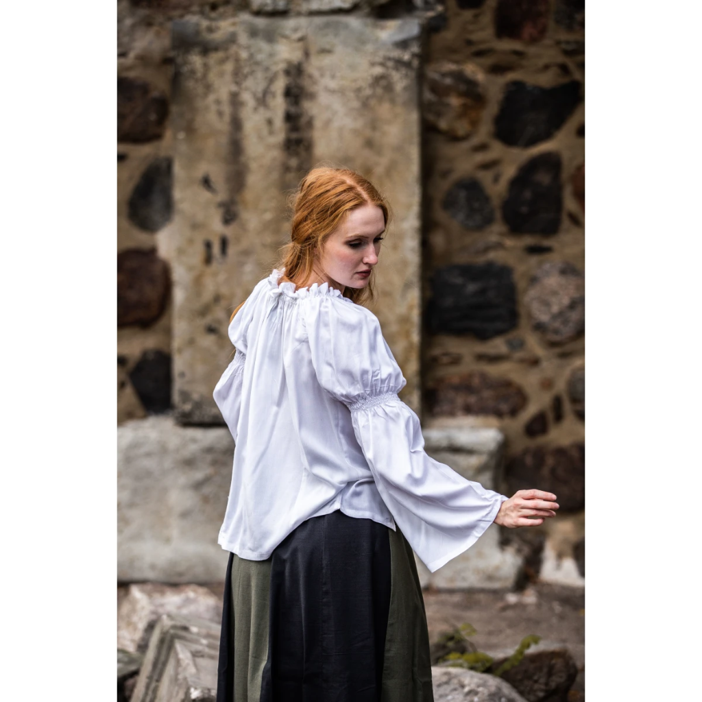 Bluse "Emma" Weiß - die Klassische Mittelalterbluse