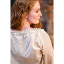 Mittelalterbluse mit Spitze "Bettina" Hanffarben