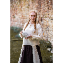 Mittelalterbluse mit Spitze "Bettina" Natur