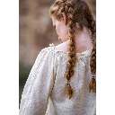 Mittelalterbluse mit Spitze "Bettina" Natur