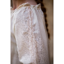 Mittelalterbluse mit Spitze "Bettina" Natur