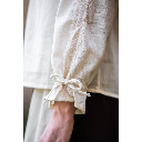 Mittelalterbluse mit Spitze "Bettina" Natur