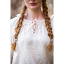 Mittelalterbluse mit Spitze "Bettina" Natur