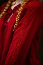 Mittelalterbluse mit Spitze "Bettina"Rot