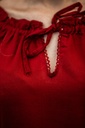Mittelalterbluse mit Spitze "Bettina"Rot