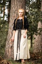 Mittelalterbluse mit Spitze "Bettina" Schwarz