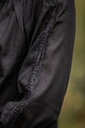 Mittelalterbluse mit Spitze "Bettina" Schwarz