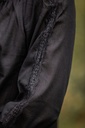Mittelalterbluse mit Spitze "Bettina" Schwarz