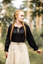 Mittelalterbluse mit Spitze "Bettina" Schwarz