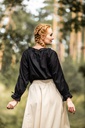Mittelalterbluse mit Spitze "Bettina" Schwarz