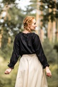 Mittelalterbluse mit Spitze "Bettina" Schwarz