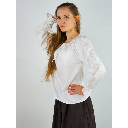 Mittelalterbluse mit Spitze "Bettina" Weiß