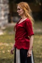 Kurzarm-Rüschenbluse "Bea" Rot