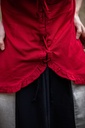 Kurzarm-Rüschenbluse "Bea" Rot