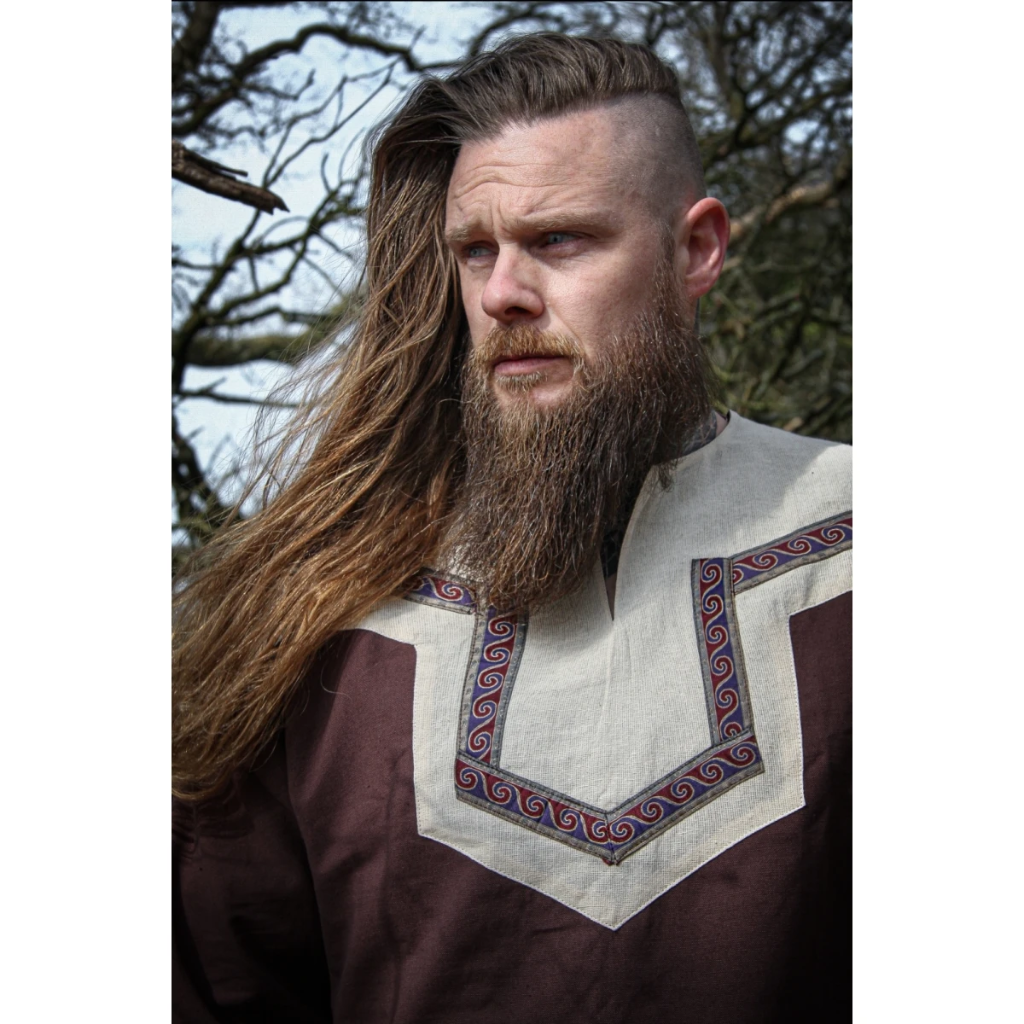 Keltische Tunika mit Besatz - Gewand für Mittelalter, Larp und Reenactment