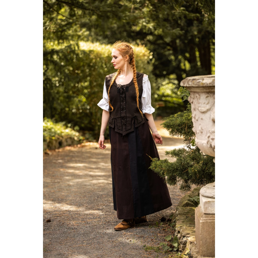 Mittelalterbluse Kurzarm "Verena" Weiß