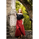 Mittelalterbluse Kurzarm "Verena" Schwarz