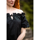 Mittelalterbluse Kurzarm "Verena" Schwarz
