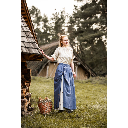 Mittelalterbluse Kurzarm "Verena" Natur