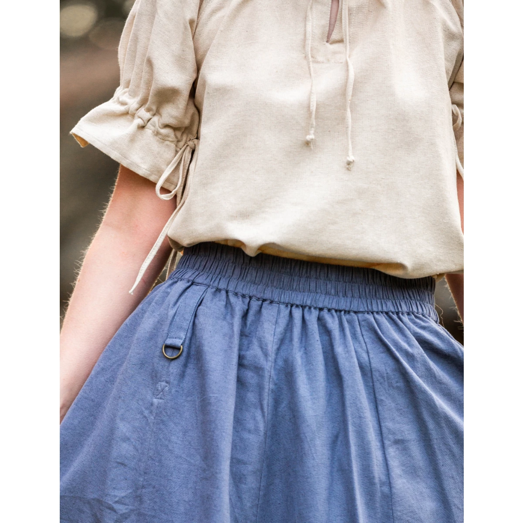 Mittelalterbluse Kurzarm "Verena" Natur
