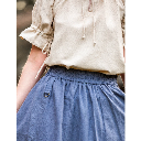 Mittelalterbluse Kurzarm "Verena" Natur