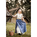 Mittelalterbluse Kurzarm "Verena" Natur