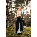 Mittelalterbluse Kurzarm "Verena" Natur