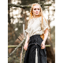 Mittelalterbluse Kurzarm "Verena" Natur