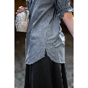 Mittelalterbluse Kurzarm "Verena" Taubenblau