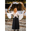 Bluse "Carmen" Volants Weiß