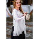 Bluse "Carmen" Volants Weiß