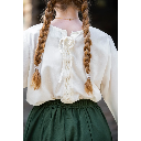 Bluse mit weiten Trompetenärmeln "Irma" Natur