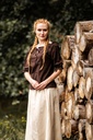 Mittelalter Kurzarmbluse "Vera" Dunkelbraun
