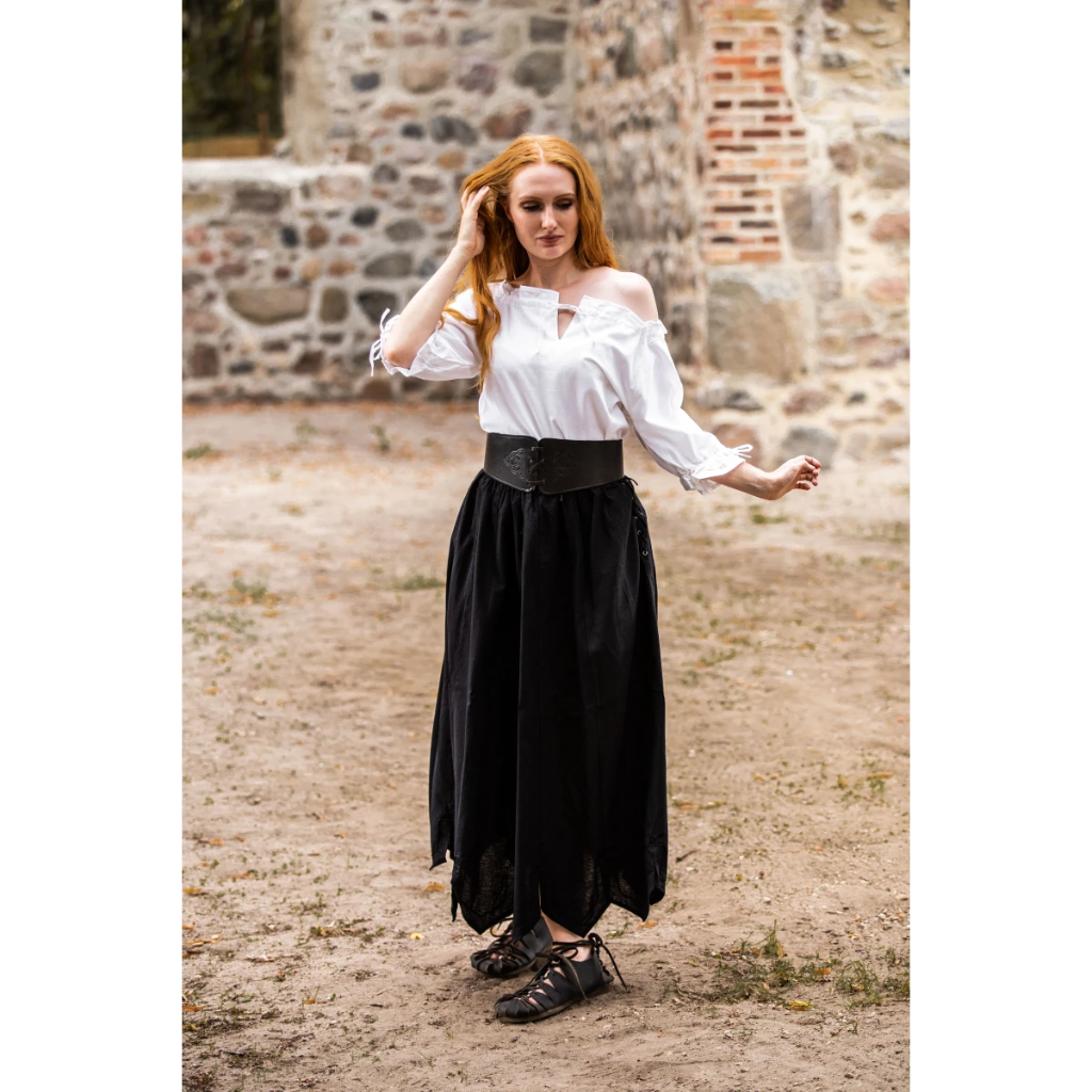 Mittelalter Kurzarmbluse "Vera" Weiß