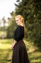 Mittelalter Kurzarmbluse "Vera" Schwarz