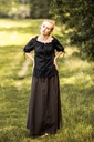 Mittelalter Kurzarmbluse "Vera" Schwarz