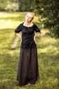 Mittelalter Kurzarmbluse "Vera" Schwarz