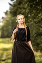 Mittelalter Kurzarmbluse "Vera" Schwarz