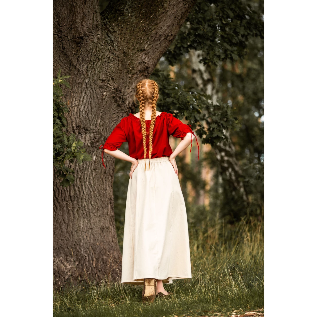 Mittelalter Kurzarmbluse "Vera" Rot