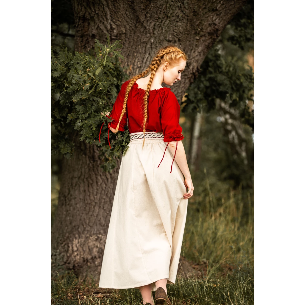 Mittelalter Kurzarmbluse "Vera" Rot