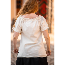 Mittelalterbluse "Otilia" mit kurzen Ärmeln Natur