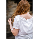 Mittelalterbluse "Otilia" mit kurzen Ärmeln Weiß