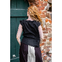 Sommerbluse mit Rüsche "Lotte" Schwarz